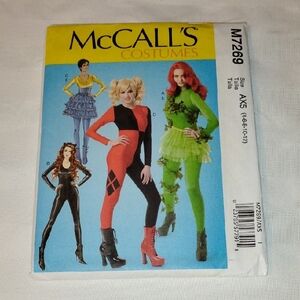 McCall's (M7269) Villan Costume Pattern, NWT, Size: AX5 (4-6-8-10-12)
